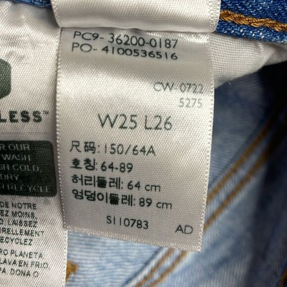 Levi Premium 501® ORIGINAL FIT WOMEN'S JEANS waist size 25 inseam 26 blue - Picture 6 of 11